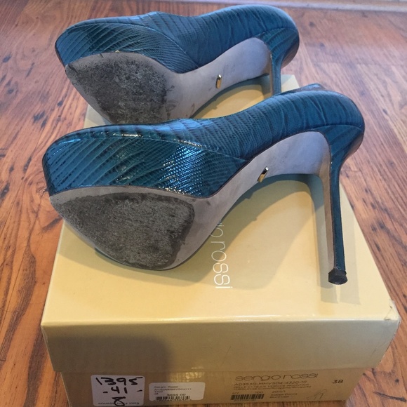 Sergio Rossi Platform Peep Toe Heels - Picture 5 of 5